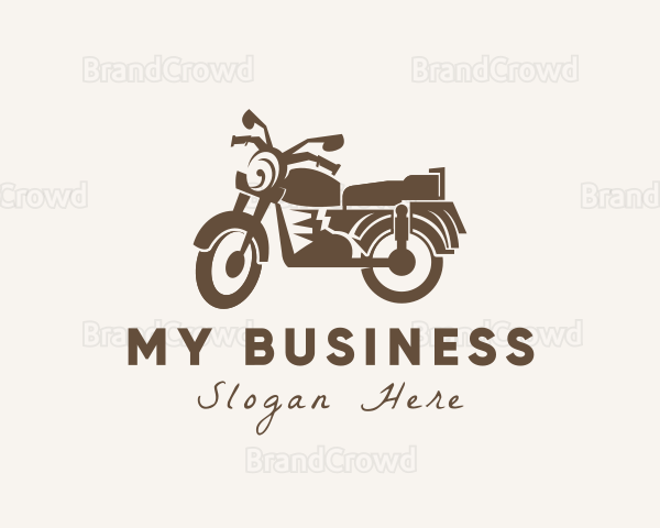 Old School Motorcycle Rider Logo