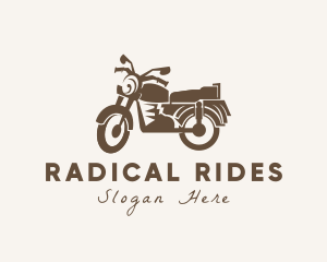 Old School Motorcycle Rider logo design