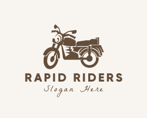 Motorcycle - Old School Motorcycle Rider logo design