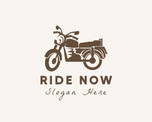 Old School Motorcycle Rider logo design