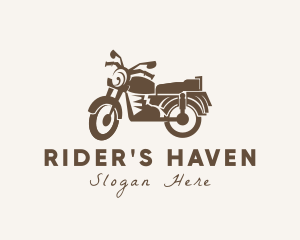 Old School Motorcycle Rider logo design