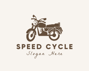 Motorcycle - Old School Motorcycle Rider logo design