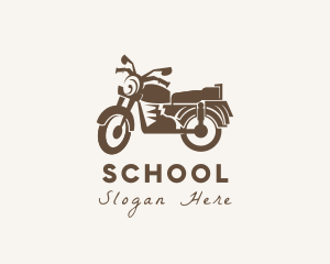 Old School Motorcycle Rider logo design