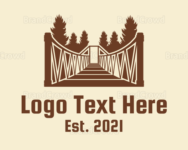 Forest Hanging Bridge Logo