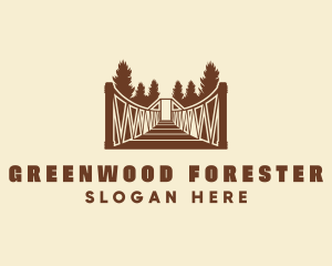 Forest Hanging Bridge logo design