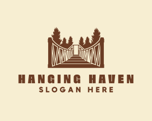 Forest Hanging Bridge logo design