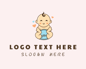 Free - Cute Baby Hearts logo design
