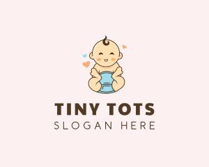 Pediatrics - Cute Baby Hearts logo design
