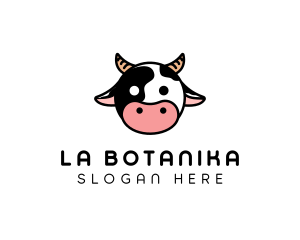 Cute Cow Head Logo