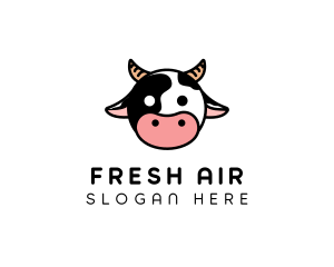 Cute Cow Head logo design