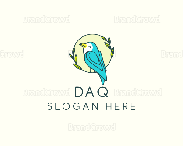 Happy Bird Wreath Logo
