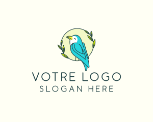 Multicolor - Happy Bird Wreath logo design