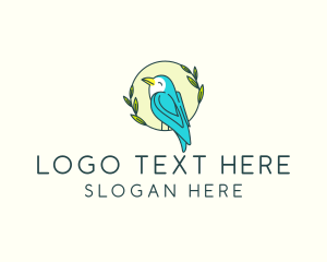 Happy Bird Wreath Logo