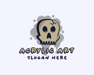 Skull Graffiti Art logo design