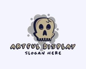 Skull Graffiti Art logo design