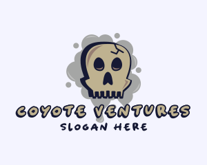 Skull Graffiti Art logo design