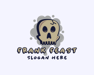 Skull Graffiti Art logo design