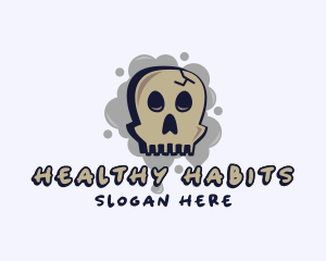 Skull Graffiti Art logo design