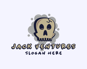 Skull Graffiti Art logo design