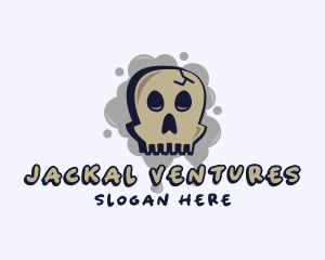 Skull Graffiti Art logo design