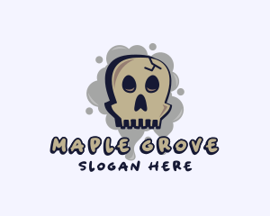 Skull Graffiti Art logo design