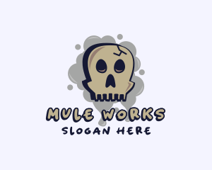 Skull Graffiti Art logo design