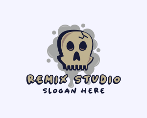 Skull Graffiti Art logo design