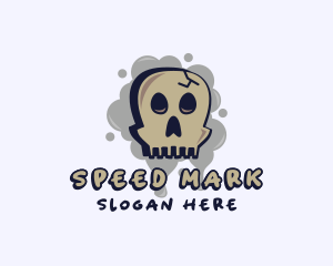 Skull Graffiti Art logo design