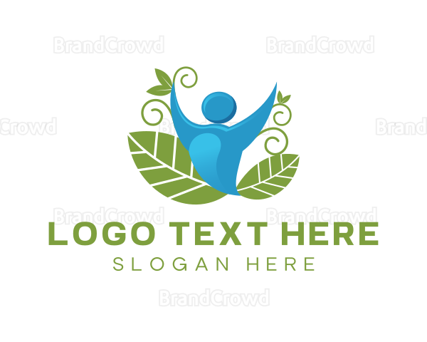 Healthy Vegan Person Logo