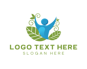 Healthcare - Healthy Vegan Person logo design