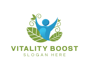 Healthy Vegan Person  logo design