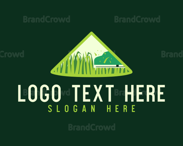 Lawn Mower Grass Logo