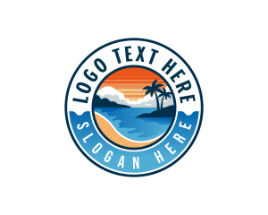 Travel Vacation Beach Logo