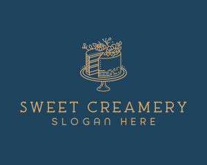 Cake Baking Dessert logo design