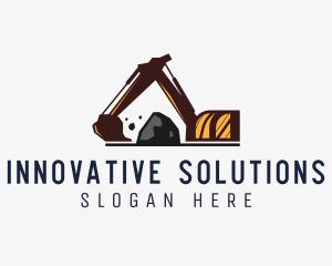 Excavator Arm Boulder Logo