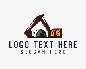 Mason - Excavator Arm Boulder logo design