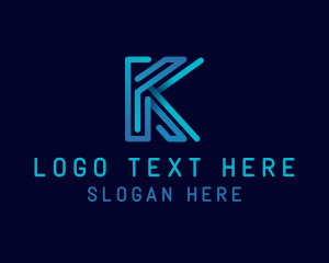 Letter K - Gradient Letter K Company logo design