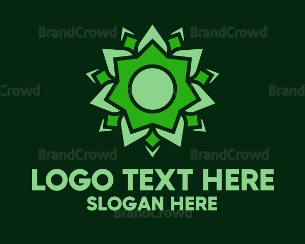 Organic Green Flower Logo
