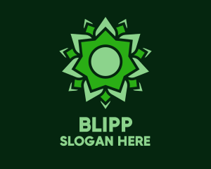 Flower - Organic Green Flower logo design