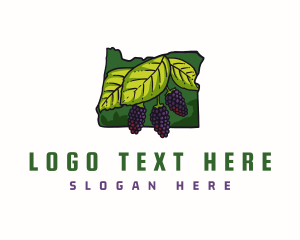 Map - Oregon Berry Fruit logo design