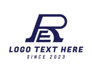 Letter Lr - Modern Business Consultant Letter RE logo design