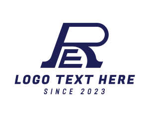 Modern Business Consultant Letter RE logo design