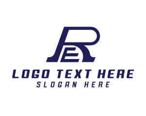 Monogram - Professional Business Letter RE logo design