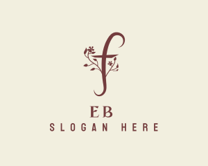 Floral Salon Letter F Logo