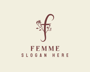 Floral Salon Letter F logo design