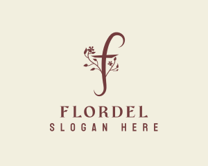 Floral Salon Letter F logo design