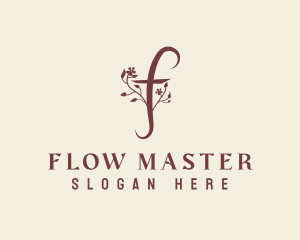 Floral Salon Letter F logo design