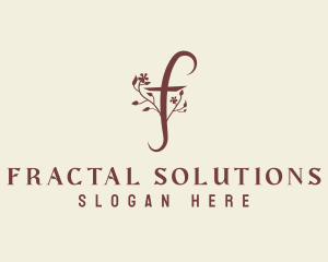 Floral Salon Letter F logo design