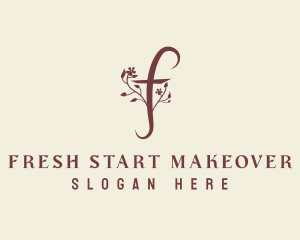 Floral Salon Letter F logo design