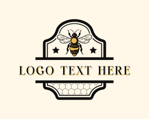 Honeycomb - Natural Honey Bee logo design